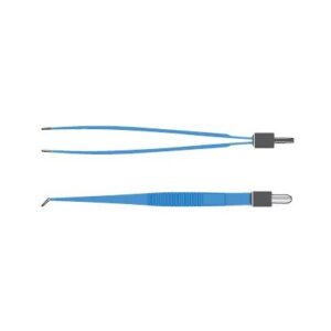 Bipolar forceps, angled , heavy tip